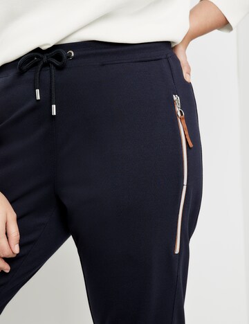 SAMOON Slimfit Broek in Blauw