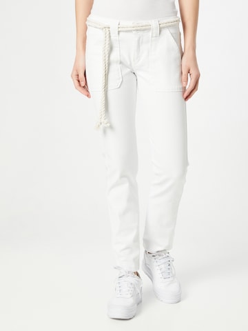 Le Temps Des Cerises Regular Jeans in Wit: voorkant