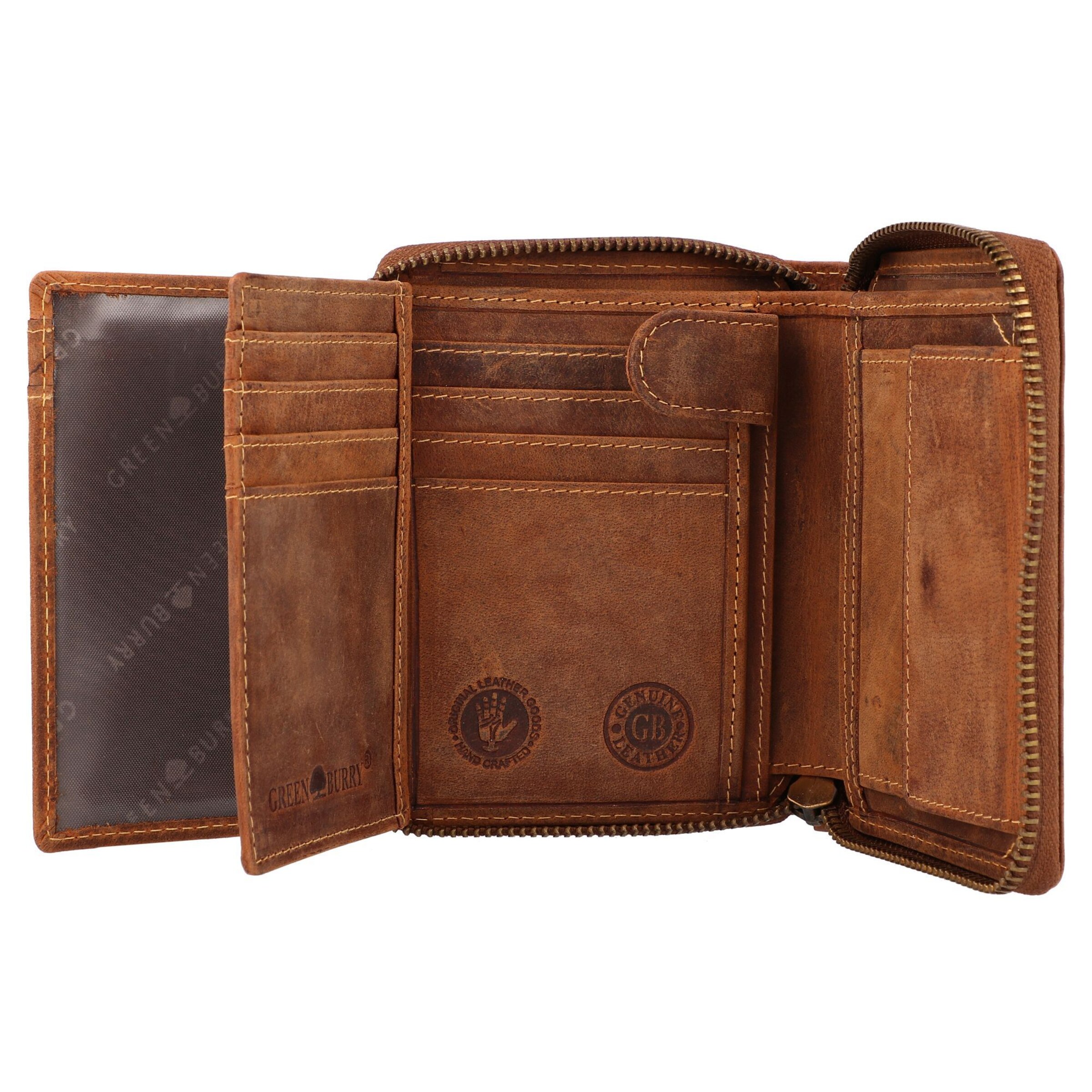 GREENBURRY Wallet 'Vintage 821A Sternzeichen' in Brown