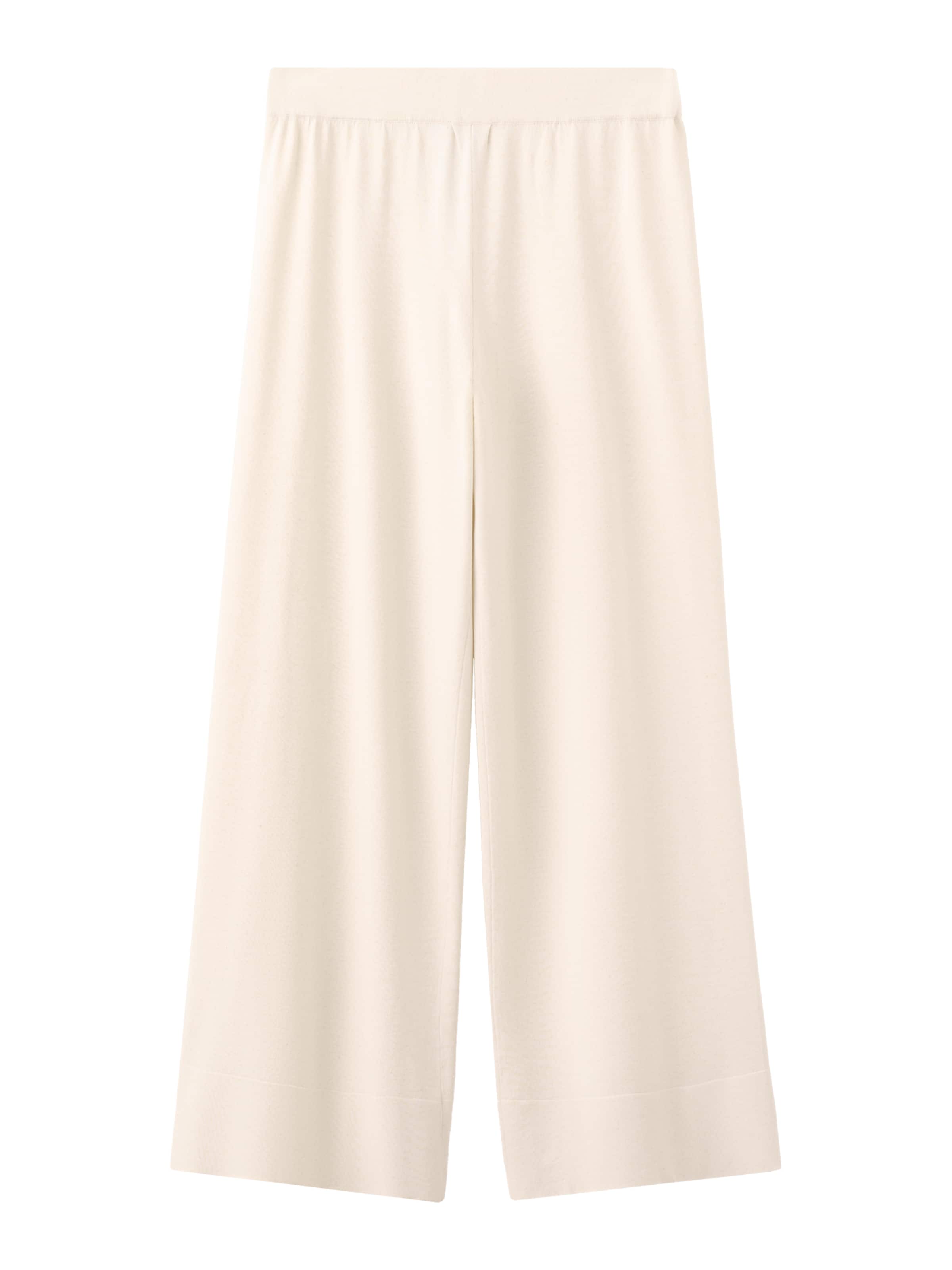 MANGO Wide leg Broek 'VELLA' in Beige: voorkant