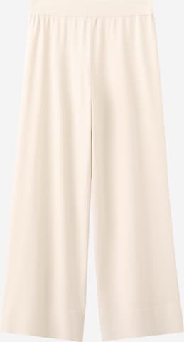 MANGO Wide leg Broek 'VELLA' in Beige: voorkant
