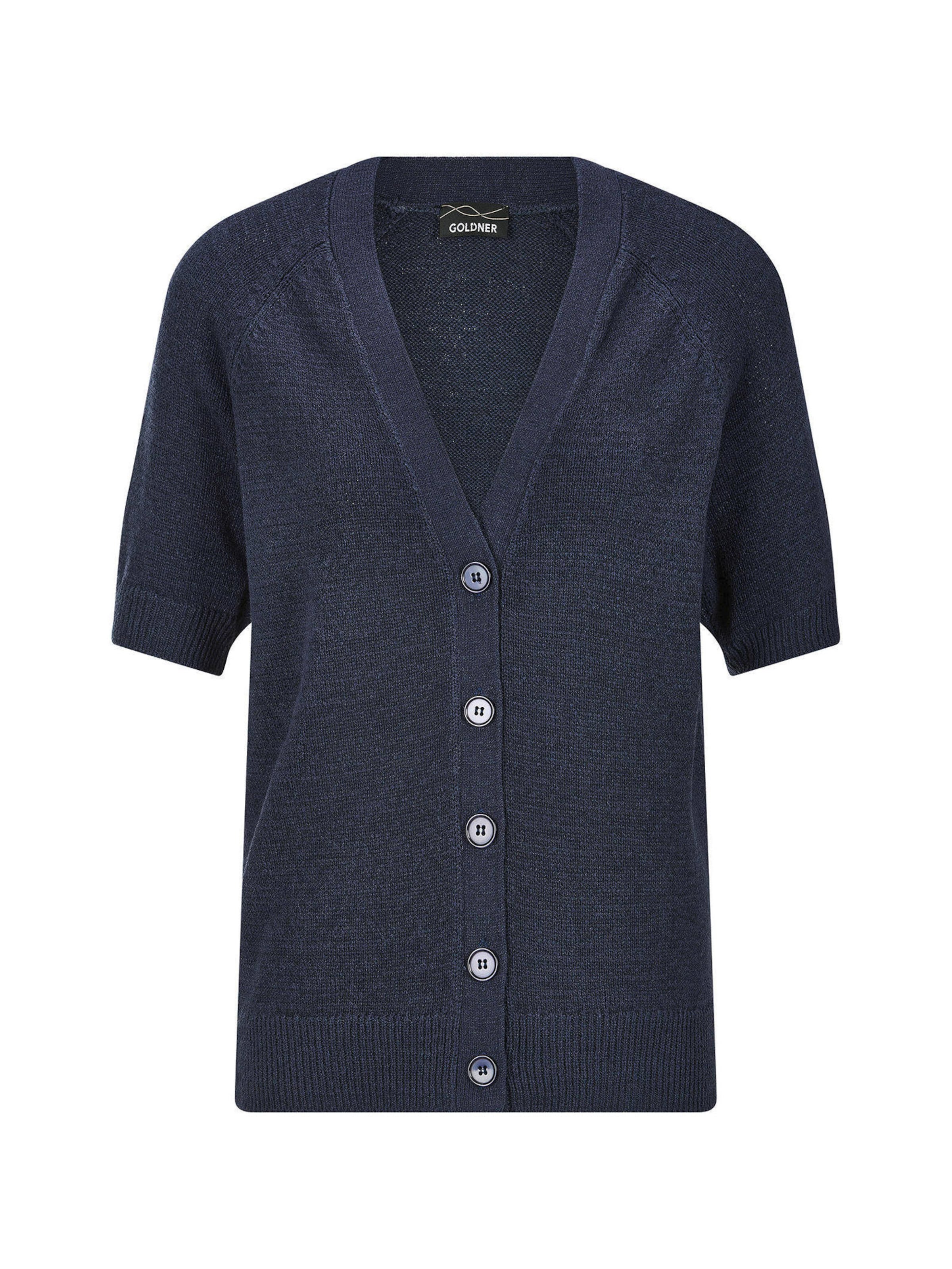 Goldner Gebreid vest in Blauw: voorkant