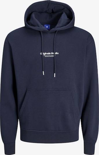 Jack & Jones Plus Sportisks džemperis 'VESTERBRO', krāsa - tumši zils / balts, Preces skats
