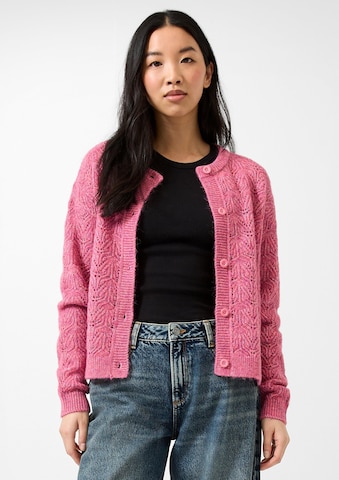 QS Strickjacke in Pink: Vorderseite