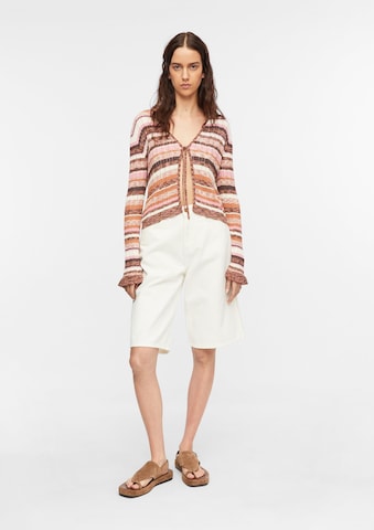 Wide Leg Jean COMMA en beige : devant