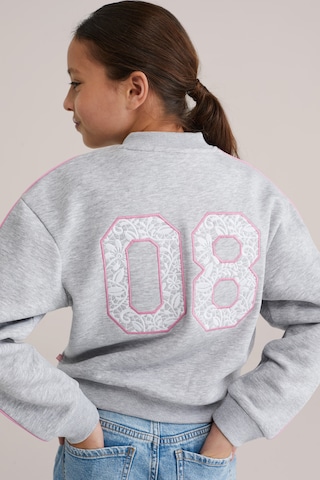 WE Fashion Кофта на молнии в Серый