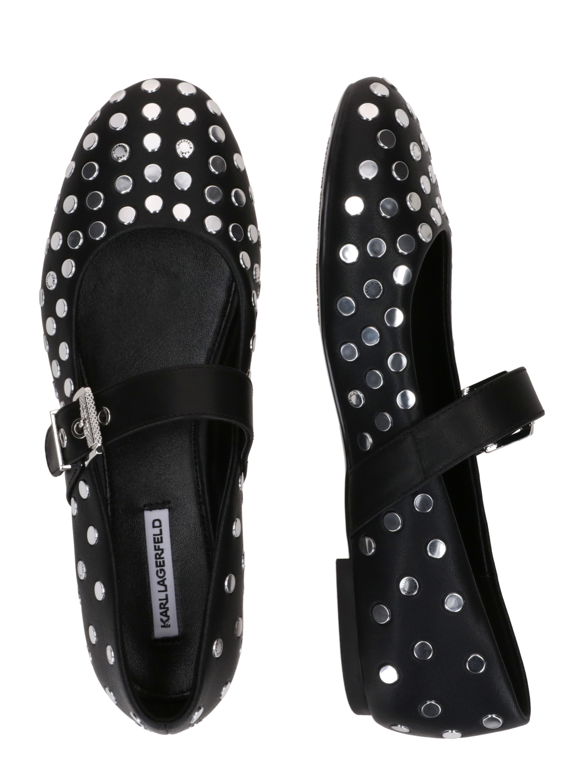 Karl Lagerfeld Балетки с ремешком в Черный