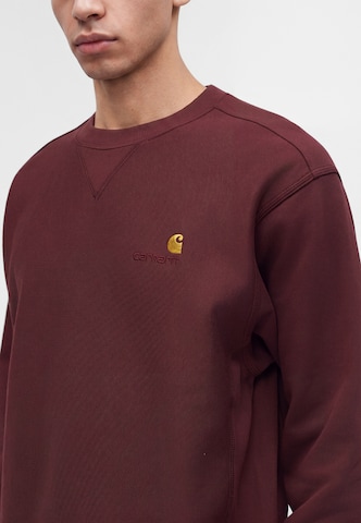 Carhartt WIP Sweatshirt 'American Script' in Rot