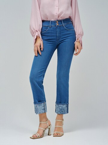 Coupe slim Jean 'Secret' Salsa Jeans en bleu : devant
