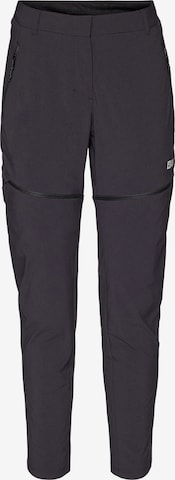 juoda JACK WOLFSKIN Prigludęs Laisvalaikio kelnės 'HIKEOUT': priekis