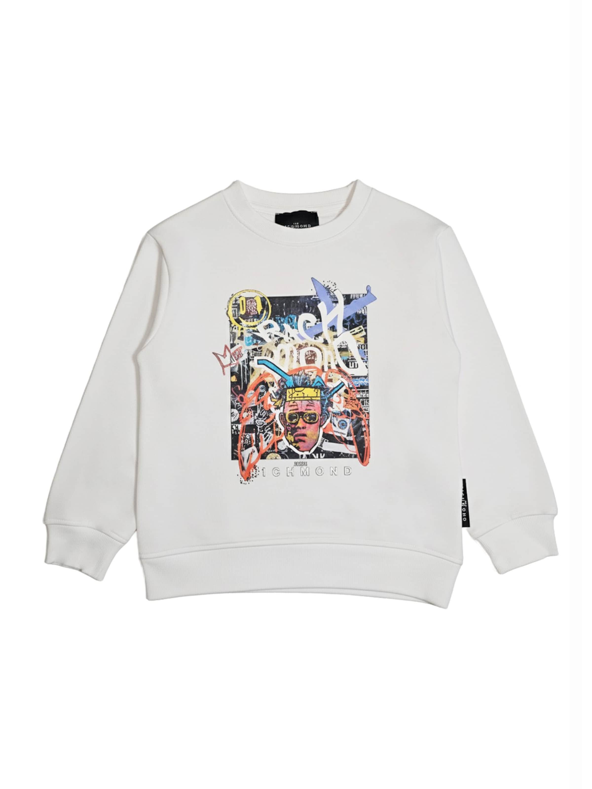 John Richmond Sweatshirt 'Felpa girocollo bianca per bambino' in Wit: voorkant