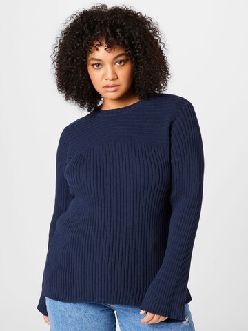 NU-IN Plus Sweater in Blue: front