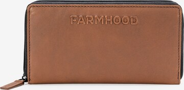 Farmhood Wallet in Brown: front