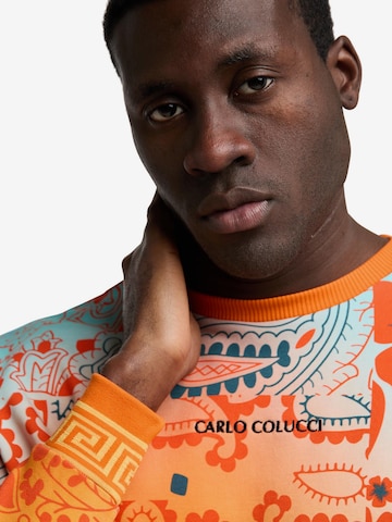 Carlo Colucci Sweatshirt 'De Chirico' in Orange