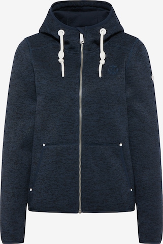 DreiMaster Maritim Fleece jas in Blauw: voorkant