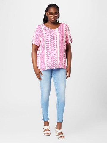 ONLY Carmakoma Blouse 'MARRAKESH' in Pink