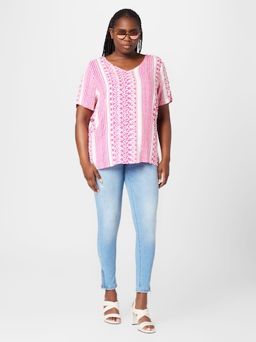 ONLY Carmakoma Blouse 'MARRAKESH' in Pink