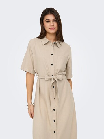 ONLY Shirt dress 'ONLCaro' in Beige