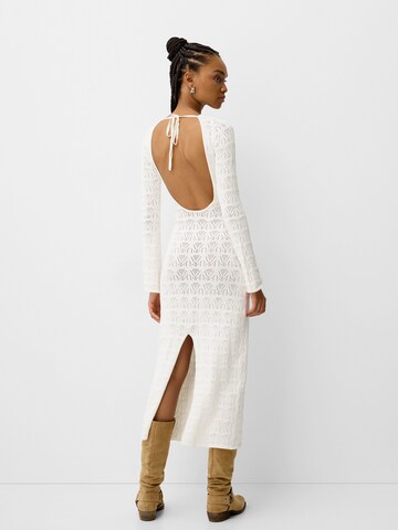 Bershka Knit dress in Beige