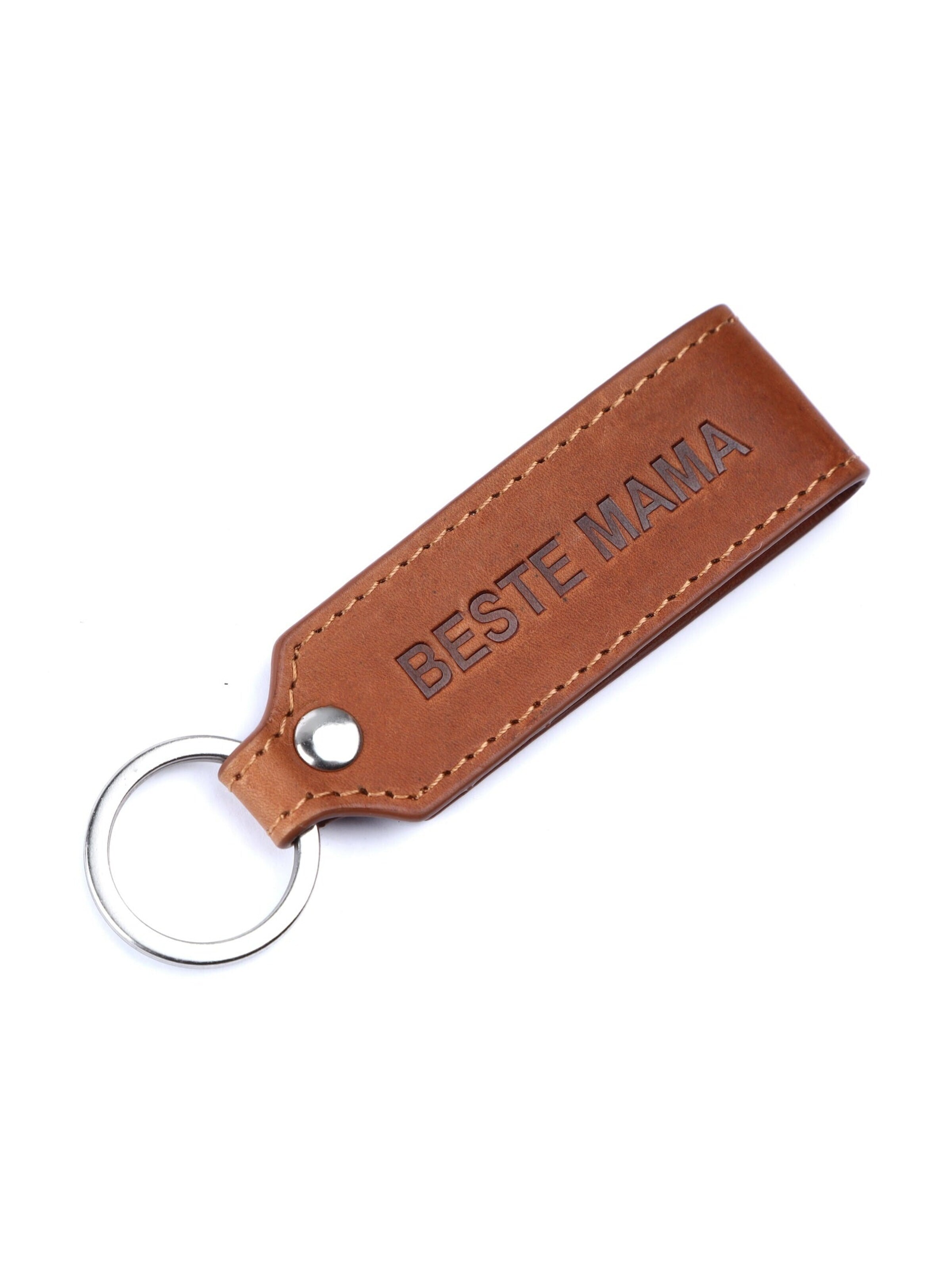 Benthill Key Ring 'Beste Mama' in Brown: front