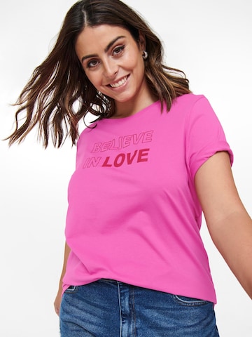 ONLY Carmakoma Koszulka 'Flow' w kolorze różowy