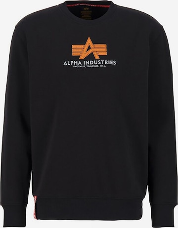 ALPHA INDUSTRIES Sweatshirt 'Basic Rubber' in Schwarz: Vorderseite