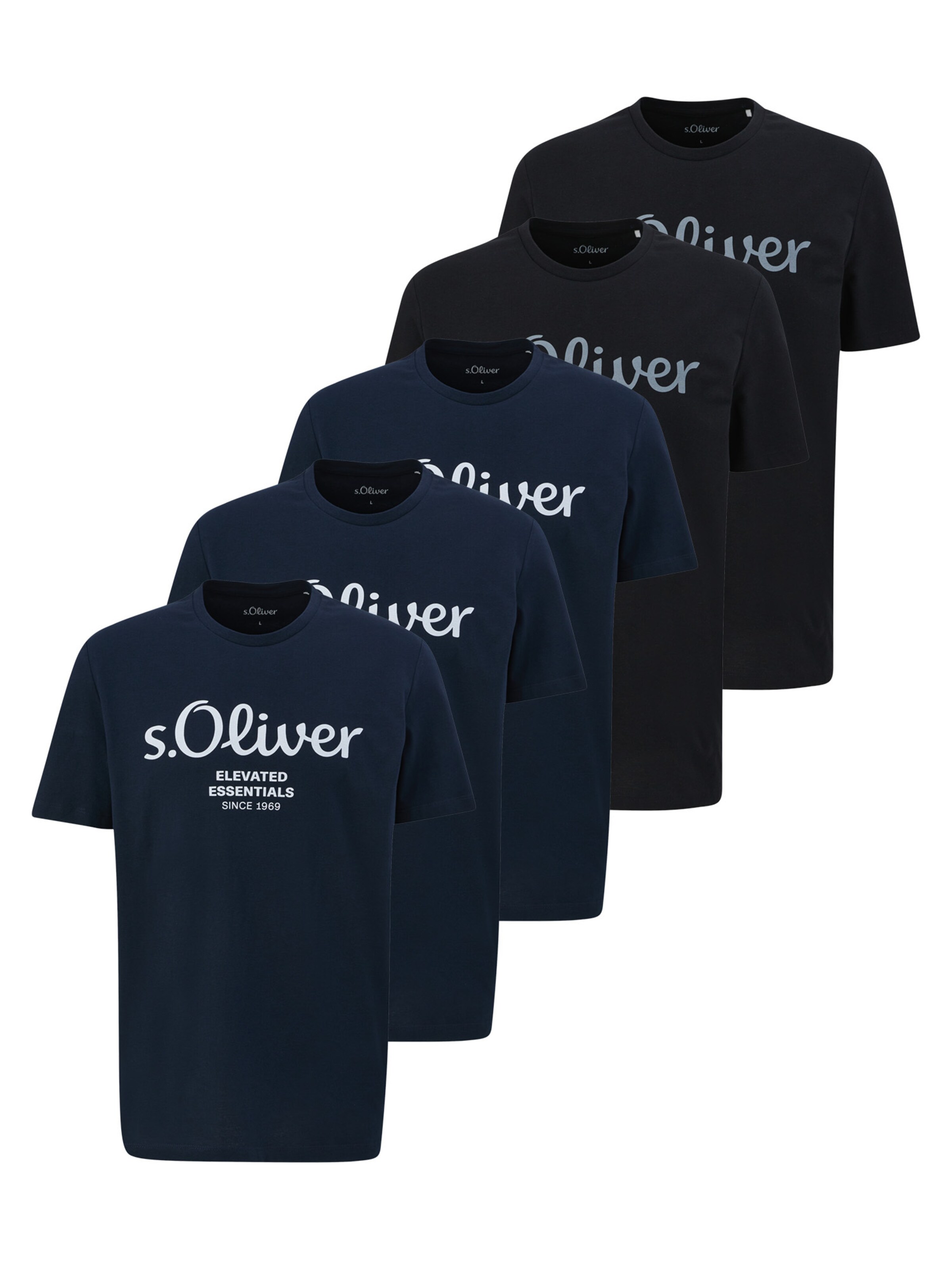 s.Oliver Shirt 'Basic'‌‌‌‌‌‌ in Blau: Vorderseite