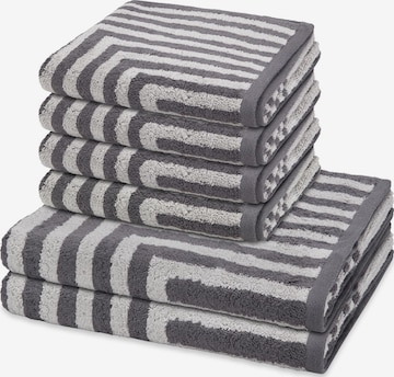 ROSS Towel 'Grafik' in Grey: front
