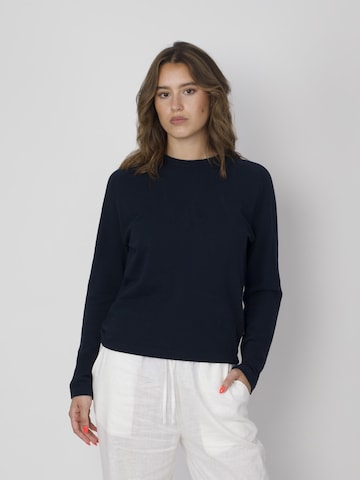 Maglietta 'Cotton Piqué Long Sleeve Shirt' di SHAMBLES in blu: frontale