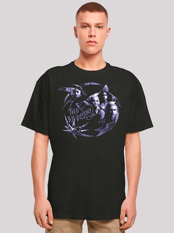 F4NT4STIC Shirt 'The Witcher Wolf Logo Infill Netflix TV Series' in Black: front