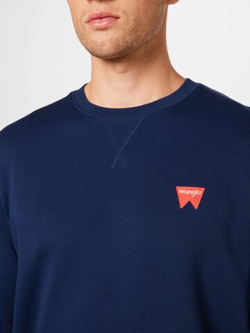 WRANGLER Sweatshirt 'Sign off' in Blauw