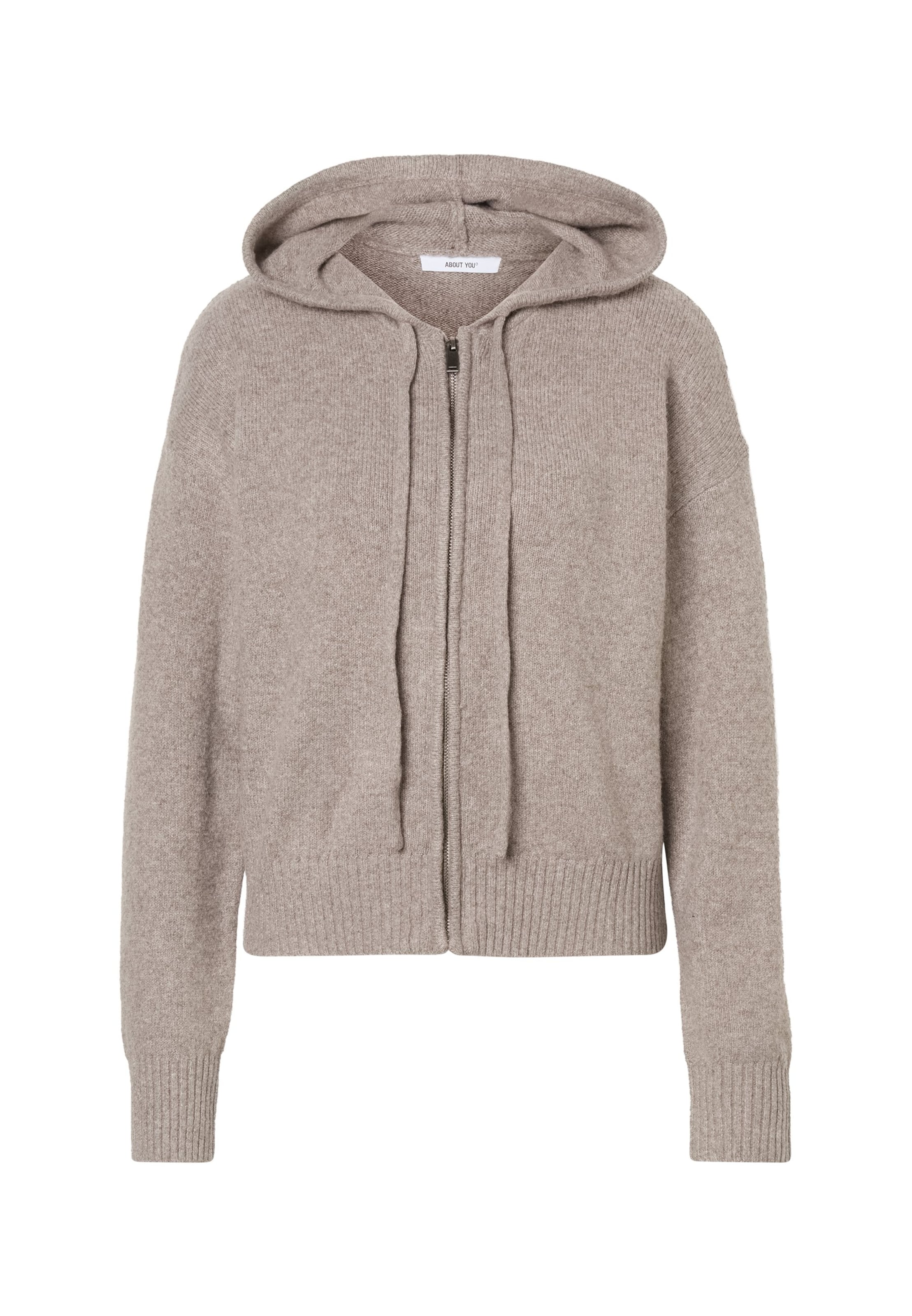 ABOUT YOU Gebreid vest 'Virginia' in Bruin: voorkant