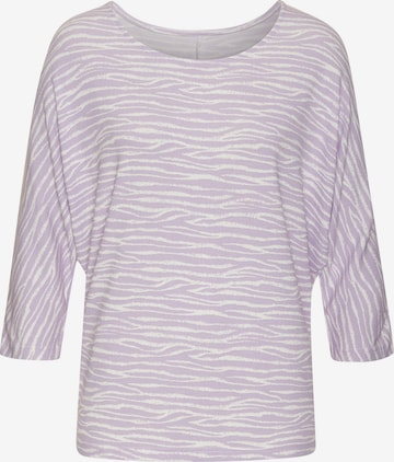T-shirt LASCANA en violet : devant