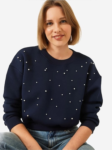 Bianco Lucci Sweatshirt in Blau