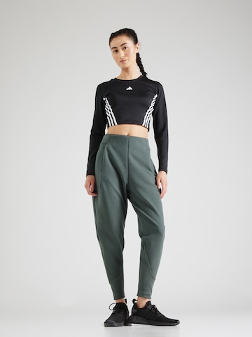 ADIDAS SPORTSWEAR Tapered Sports trousers 'Z.N.E. Winterized' in Green