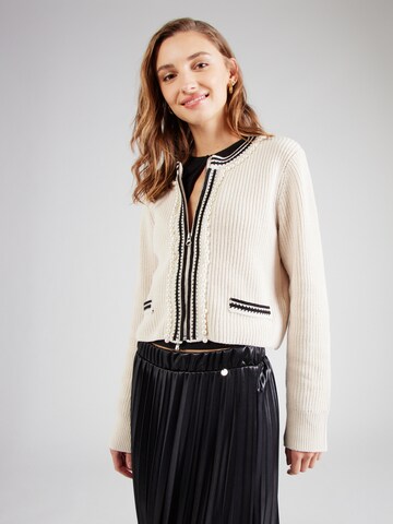 OBJECT Knit cardigan 'OBJPERLA' in Beige: front