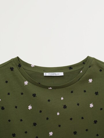 Tricou 'Easypri' de la MANGO pe verde