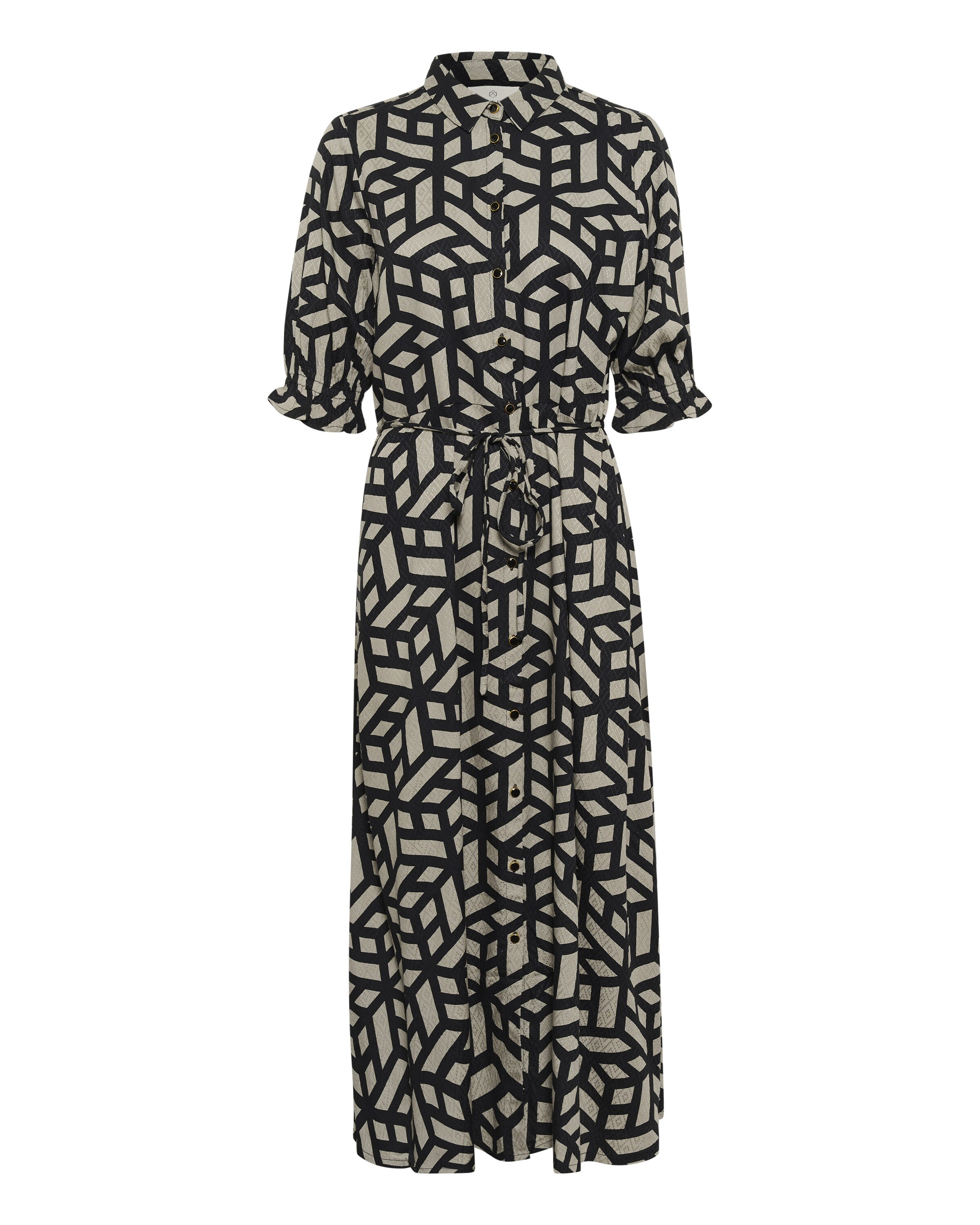 Kaffe Blusekjole i sort: forside