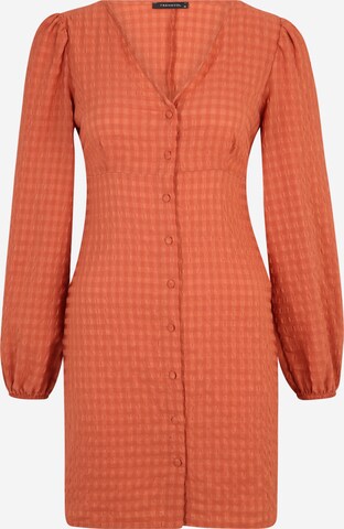 Trendyol Petite Košilové šaty – oranžová: přední strana