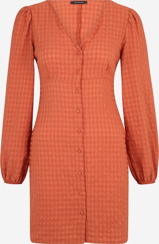 Trendyol Petite Košilové šaty – oranžová: přední strana