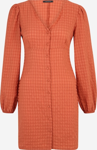 Trendyol Petite Shirt Dress in Orange: front