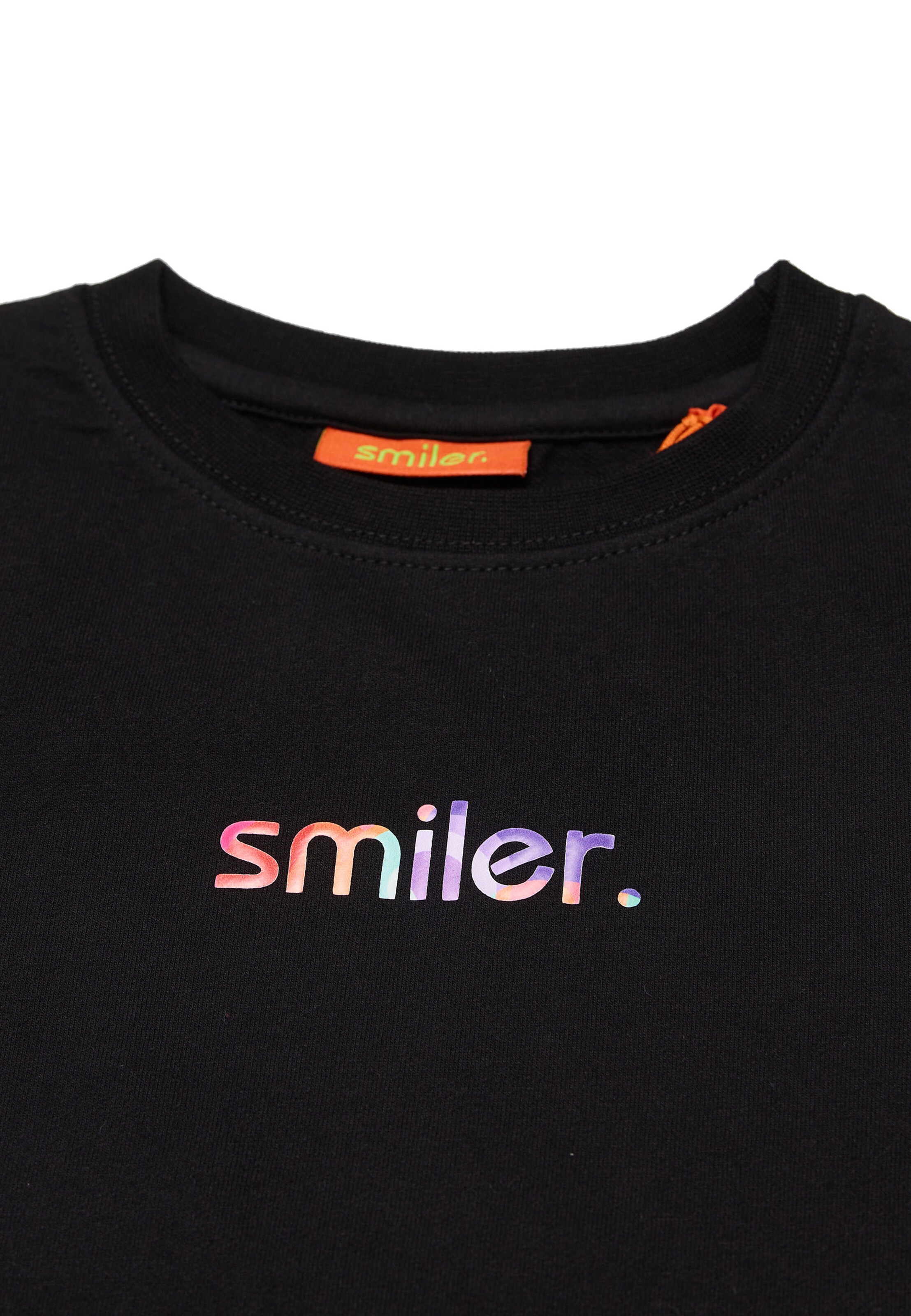 T-Shirt smiler. en noir
