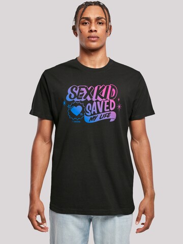 F4NT4STIC Shirt 'Sex Education Sex Kid Blend Netflix TV Series' in Zwart: voorkant