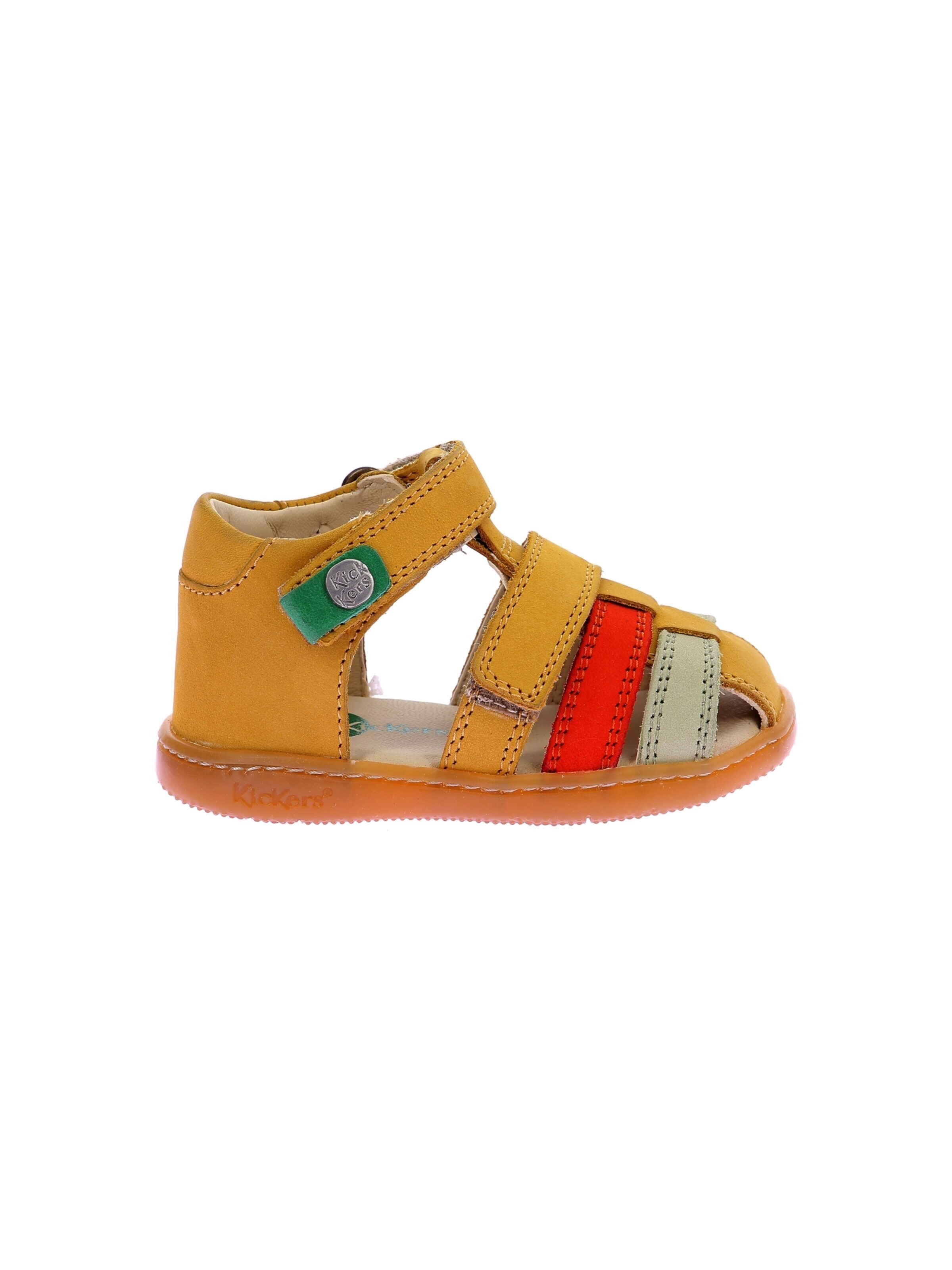 Kickers Open schoenen 'Kick Pod Ledersandalen für Kinder' in Groen