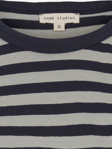 Esmé Studios T-Shirt 'ESSigne Striped Boxy' (GOTS) in Grau