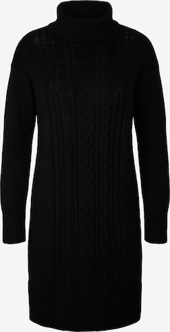 TOM TAILOR Knitted dress in Black: front