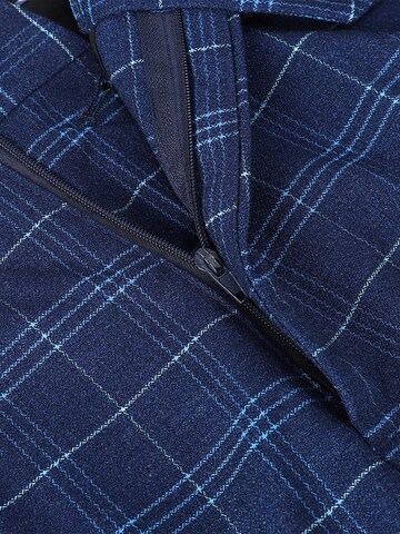 YOUTHUP Slim fit Suit 'Karo' in Blue