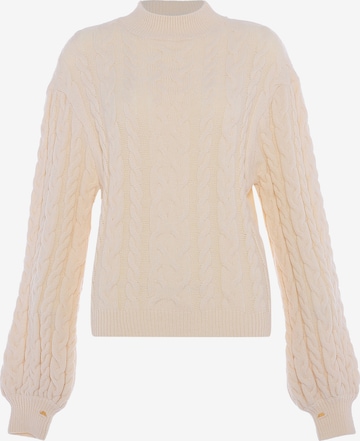 Pull-over paino en beige : devant