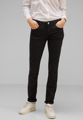 STREET ONE Slimfit Jeans in Schwarz: predná strana