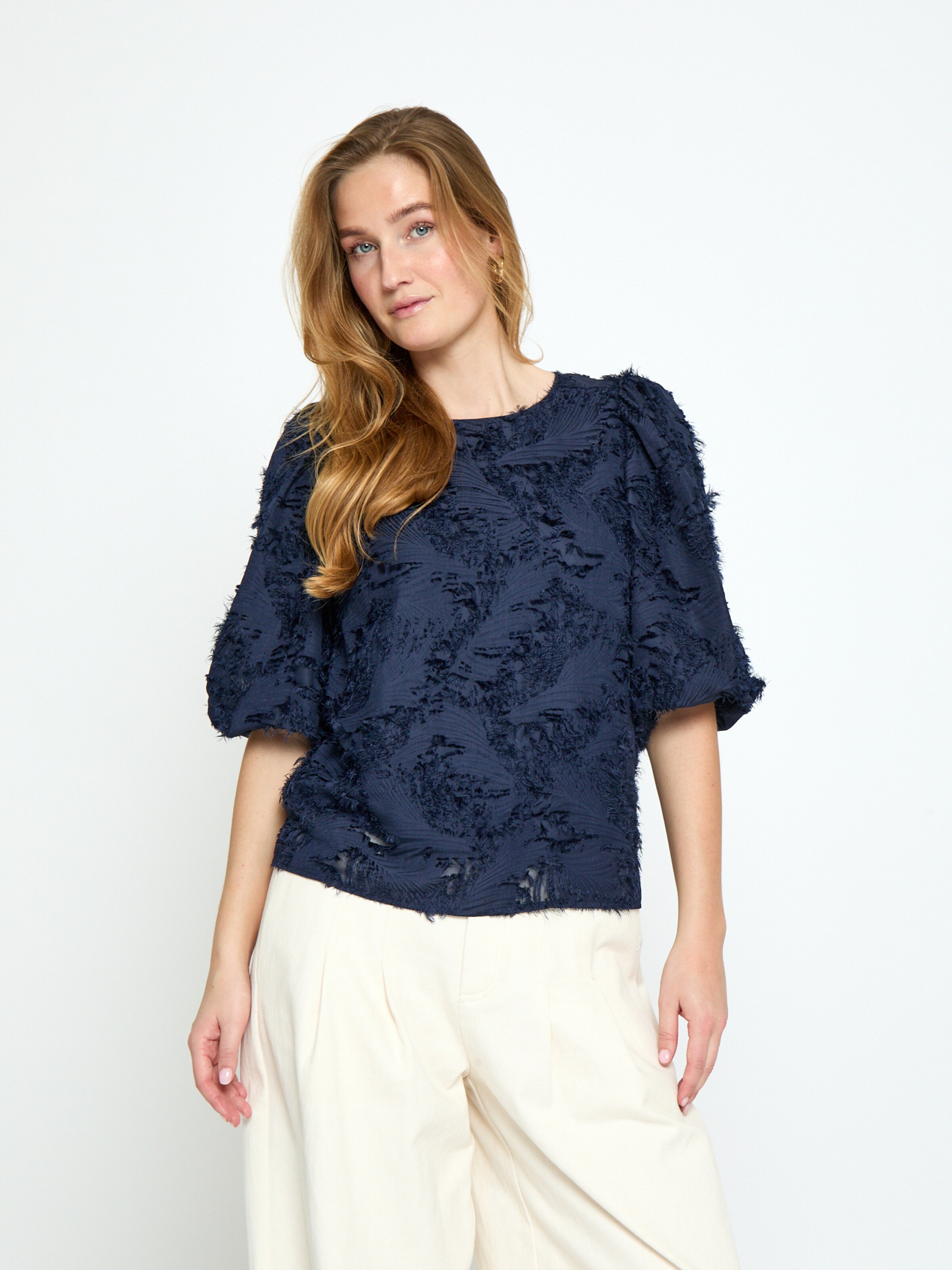 Top 'Kylin Structure' di Peppercorn in blu: frontale